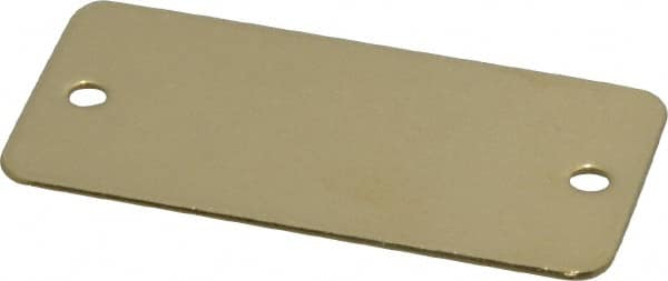 C.H. Hanson - 2 Inch Wide, Style 2, Brass Blank Metal Plate - 1 Inch High, 25 Pieces - Benchmark Tooling