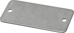 C.H. Hanson - 2 Inch Wide, Style 2, Aluminum Blank Metal Plate - 1 Inch High, 50 Pieces - Benchmark Tooling