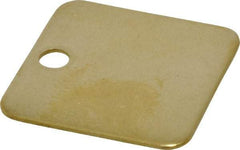 C.H. Hanson - 1-1/4 Inch Diameter, Square, Brass Blank Metal Tag - Blank, 50 Pieces - Benchmark Tooling