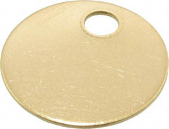 C.H. Hanson - 1 Inch Diameter, Round, Brass Blank Metal Tag - Blank, 50 Pieces - Benchmark Tooling