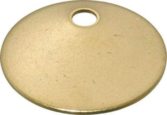 C.H. Hanson - 1-1/4 Inch Diameter, Round, Brass Blank Metal Tag - Blank, 50 Pieces - Benchmark Tooling