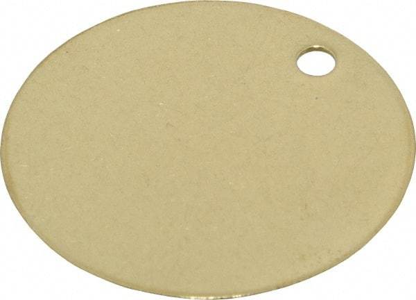 C.H. Hanson - 2 Inch Diameter, Round, Brass Blank Metal Tag - Blank, 25 Pieces - Benchmark Tooling