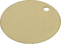 C.H. Hanson - 2 Inch Diameter, Round, Brass Blank Metal Tag - Blank, 25 Pieces - Benchmark Tooling