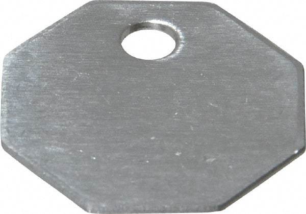 C.H. Hanson - 1-1/16 Inch Diameter, Octagonal, Aluminum Blank Metal Tag - Blank, 50 Pieces - Benchmark Tooling