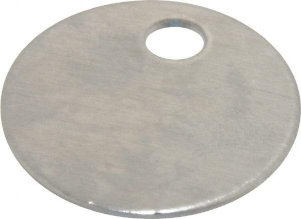 C.H. Hanson - 1 Inch Diameter, Round, Aluminum Blank Metal Tag - Blank, 50 Pieces - Benchmark Tooling