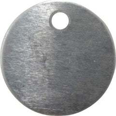 C.H. Hanson - 1-1/4 Inch Diameter, Round, Aluminum Blank Metal Tag - Blank, 50 Pieces - Benchmark Tooling