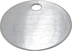 C.H. Hanson - 1-3/8 Inch Diameter, Round, Aluminum Blank Metal Tag - Blank, 50 Pieces - Benchmark Tooling