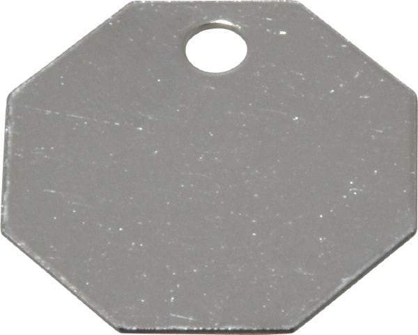 C.H. Hanson - 1-1/4 Inch Diameter, Octagonal, Stainless Steel Blank Metal Tag - Blank, 25 Pieces - Benchmark Tooling