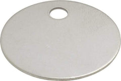 C.H. Hanson - 1-1/4 Inch Diameter, Round, Stainless Steel Blank Metal Tag - Blank, 25 Pieces - Benchmark Tooling