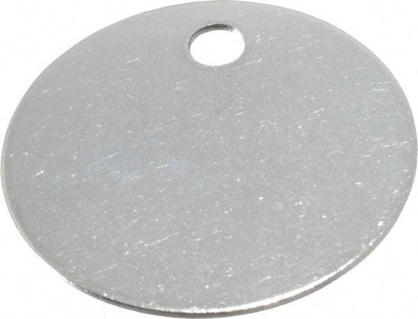 C.H. Hanson - 1-3/8 Inch Diameter, Round, Stainless Steel Blank Metal Tag - Blank, 25 Pieces - Benchmark Tooling