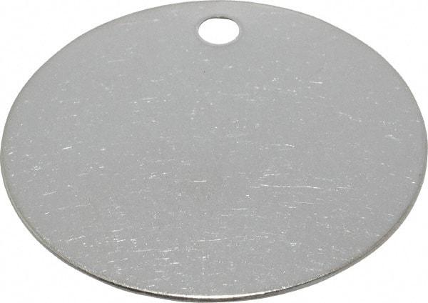 C.H. Hanson - 2 Inch Diameter, Round, Stainless Steel Blank Metal Tag - Blank, 10 Pieces - Benchmark Tooling