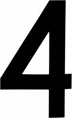 Made in USA - Number Label - Legend: 4, English, Black - Benchmark Tooling