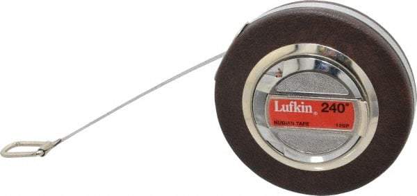 Lufkin - 1/64 Inch Graduation, 240 Inch Measurement, Steel Diameter Tape Measure - 3/8 Inch Wide, 0.008 Inch Thick - Benchmark Tooling