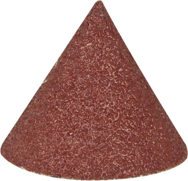 Superior Abrasives - 3/4" Diam 80 Grit 60° Included Angle Cone Center Lap - Aluminum Oxide, Medium Grade, Lock Nut Mount - Benchmark Tooling