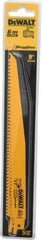 DeWALT - 9" Long, Bi-Metal Reciprocating Saw Blade - Tapered Profile, 6 TPI, Toothed Edge, Universal Shank - Benchmark Tooling