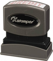 Value Collection - Credit, Red Pre-Inked Stamp - 1/2 Inch Wide x 1-5/8 Inch Long - Benchmark Tooling