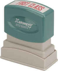 Value Collection - First Class, Red Pre-Inked Stamp - 1/2 Inch Wide x 1-5/8 Inch Long - Benchmark Tooling