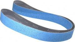 Norton - 2" Wide x 72" OAL, 36 Grit, Zirconia Alumina Abrasive Belt - Zirconia Alumina, Very Coarse, Coated, Y Weighted Cloth Backing, Dry, Series R821 - Benchmark Tooling