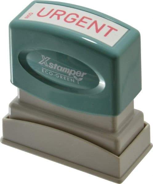 Value Collection - Urgent, Red Pre-Inked Stamp - 1/2 Inch Wide x 1-5/8 Inch Long - Benchmark Tooling