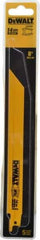 DeWALT - 8" Long x 3/4" Thick, Bi-Metal Reciprocating Saw Blade - Straight Profile, 14 TPI, Toothed Edge, Universal Shank - Benchmark Tooling