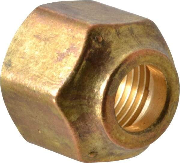 Cerro - 5/8 x 1/2" Tube OD, 45° Brass Flared Tube Refrigeration Nut - Compression Ends - Benchmark Tooling