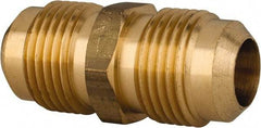 Cerro - 5/8" Tube OD, 45° Brass Flared Tube Union - Flare x Flare Ends - Benchmark Tooling