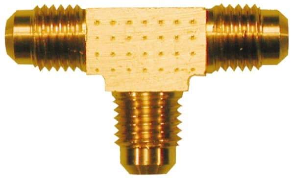 Cerro - 5/8" Tube OD, 45° Brass Flared Tube Union Tee - Flare x Flare x Flare Ends - Benchmark Tooling