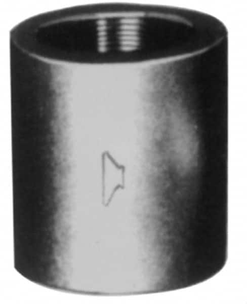 Made in USA - Size 1-1/2", Class 3,000, Steel Black Pipe Coupling - 3,000 psi, Socket Weld End Connection - Benchmark Tooling