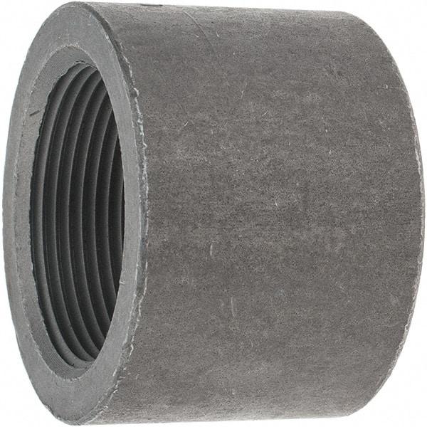 Made in USA - Size 1-1/2", Class 3,000, Forged Carbon Steel Black Pipe End Cap - 925 psi, Threaded End Connection - Benchmark Tooling