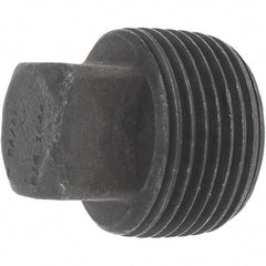Made in USA - Size 1", Class 3,000, Forged Carbon Steel Black Pipe Square Plug - 925 psi, Threaded End Connection - Benchmark Tooling