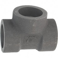 Made in USA - Size 1", Class 3,000, Forged Carbon Steel Black Pipe Tee - 925 psi, Socket Weld End Connection - Benchmark Tooling