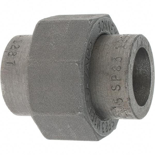 Made in USA - Size 1/2", Class 3,000, Forged Carbon Steel Black Pipe Union - 925 psi, Socket Weld End Connection - Benchmark Tooling