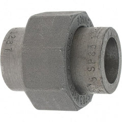 Made in USA - Size 1/2", Class 3,000, Forged Carbon Steel Black Pipe Union - 925 psi, Socket Weld End Connection - Benchmark Tooling