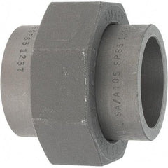 Made in USA - Size 1-1/2", Class 3,000, Forged Carbon Steel Black Pipe Union - 925 psi, Socket Weld End Connection - Benchmark Tooling