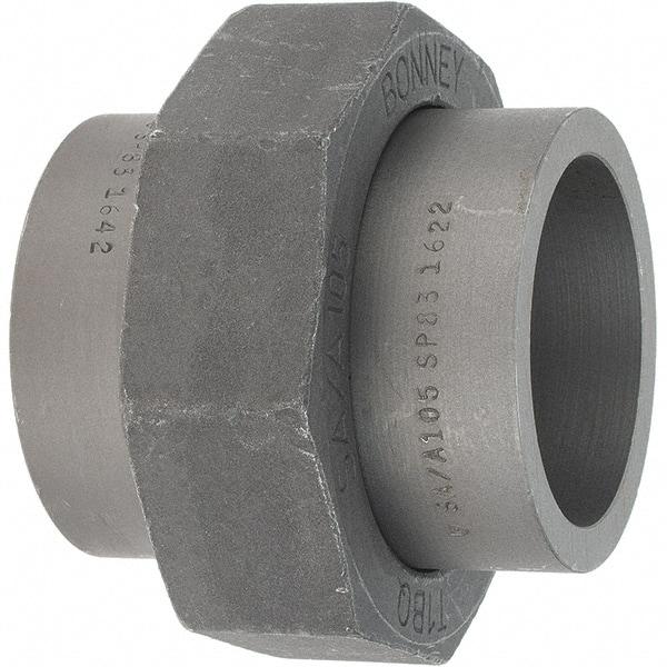 Made in USA - Size 2", Class 3,000, Forged Carbon Steel Black Pipe Union - 925 psi, Socket Weld End Connection - Benchmark Tooling