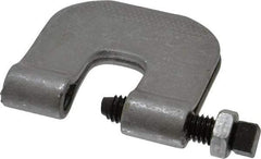 Made in USA - 3/4" Max Flange Thickness, 3/8" Rod C-Clamp with Locknut - 230 Lb Capacity, Carbon Steel - Benchmark Tooling