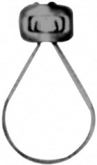 Made in USA - 1-1/2" Pipe, 3/8" Rod, Malleable Iron Adjustable Ring Hanger - Black, 400 Lb Capacity - Benchmark Tooling