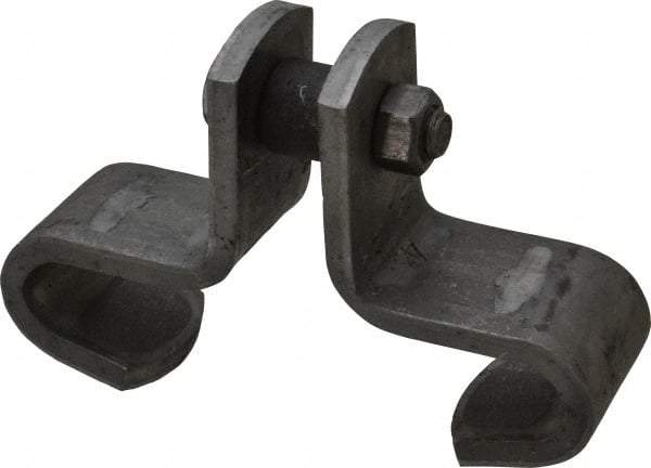 Made in USA - 3/8" Rod Center Beam Clamp - 1,000 Lb Capacity, Carbon Steel - Benchmark Tooling