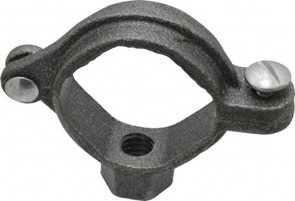 Value Collection - 1" Pipe, 3/8" Rod, Extension Split Pipe Clamp - 180 Lb Capacity, Malleable Iron - Benchmark Tooling