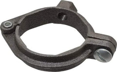 Value Collection - 1-1/2" Pipe, 3/8" Rod, Extension Split Pipe Clamp - 180 Lb Capacity, Malleable Iron - Benchmark Tooling