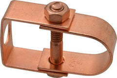 Value Collection - 3/4" Pipe, 3/8" Rod, Carbon Steel Adjustable Clevis Hanger - Copper Plated, 250 Lb Capacity - Benchmark Tooling