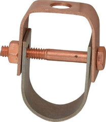 Value Collection - 1" Pipe, 3/8" Rod, Carbon Steel Adjustable Clevis Hanger - Copper Plated, 250 Lb Capacity - Benchmark Tooling