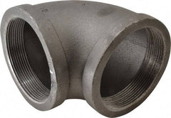 Made in USA - Size 4", Class 150, Malleable Iron Black Pipe 90° Elbow - 150 psi, Threaded End Connection - Benchmark Tooling
