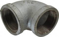 Made in USA - Class 150, 1-1/2" Galvanized Pipe 90° Elbow - Threaded, Malleable Iron - Benchmark Tooling