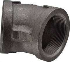 Made in USA - Size 2", Class 150, Malleable Iron Black Pipe 45° Elbow - 150 psi, Threaded End Connection - Benchmark Tooling