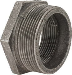 Black Hex Bushing: 2 x 1-1/2″, 150 psi, Threaded Malleable Iron, Black Finish, Class 150