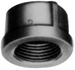 B&K Mueller - Class 150, 1-1/4" Galvanized Pipe End Cap - Threaded, Malleable Iron - Benchmark Tooling
