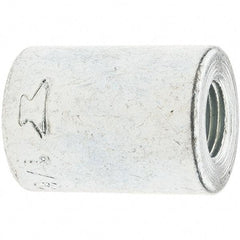 Made in USA - Class 150, 1/8" Galvanized Pipe Coupling (Right Hand) - Threaded, Malleable Iron - Benchmark Tooling
