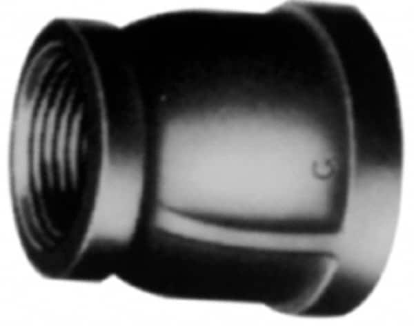 Made in USA - Class 150, 4 x 2" Galvanized Pipe Reducing Coupling - Threaded, Malleable Iron - Benchmark Tooling