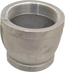 Made in USA - Size 4 x 3", Class 150, Malleable Iron Black Pipe Reducing Coupling - 150 psi, Threaded End Connection - Benchmark Tooling